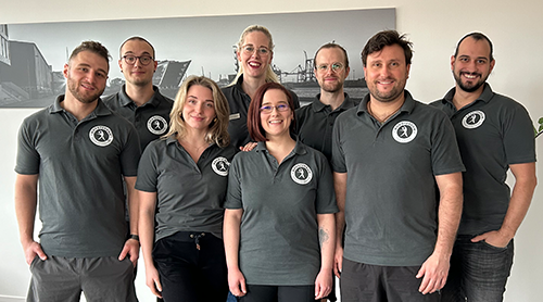 Teamfoto Physiotherapie NOVOTERGUM Hamburg Berliner-Tor